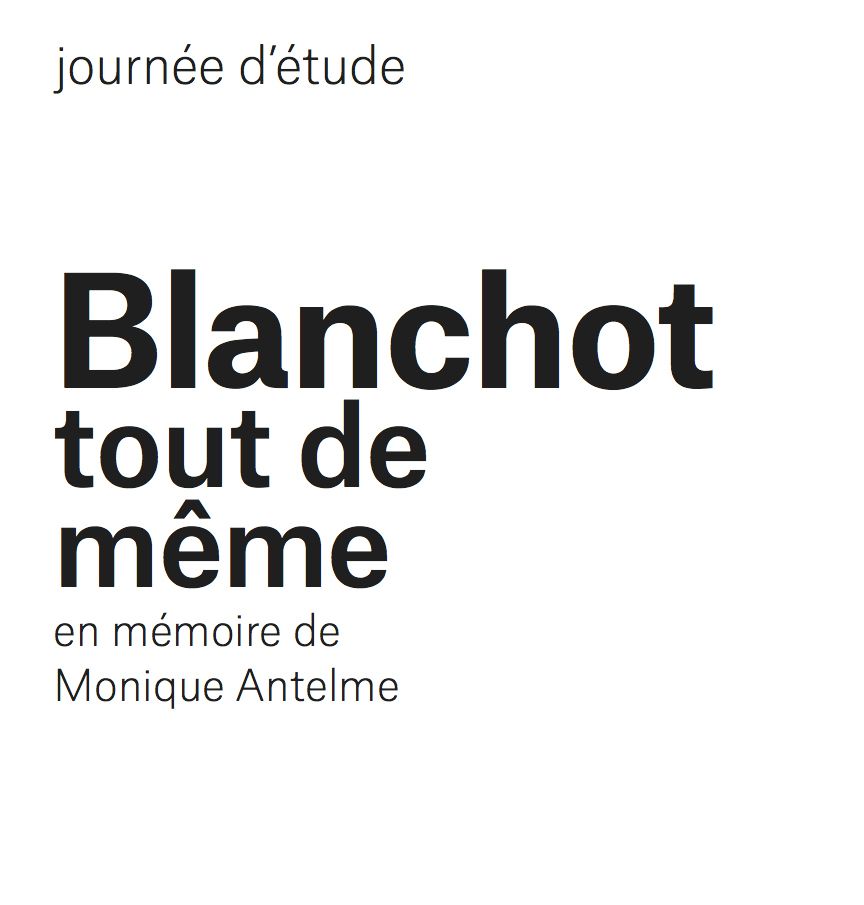 Blanchot tout de même