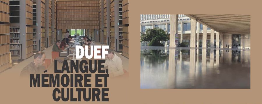 DUEF Langue, mémoire et culture 2024