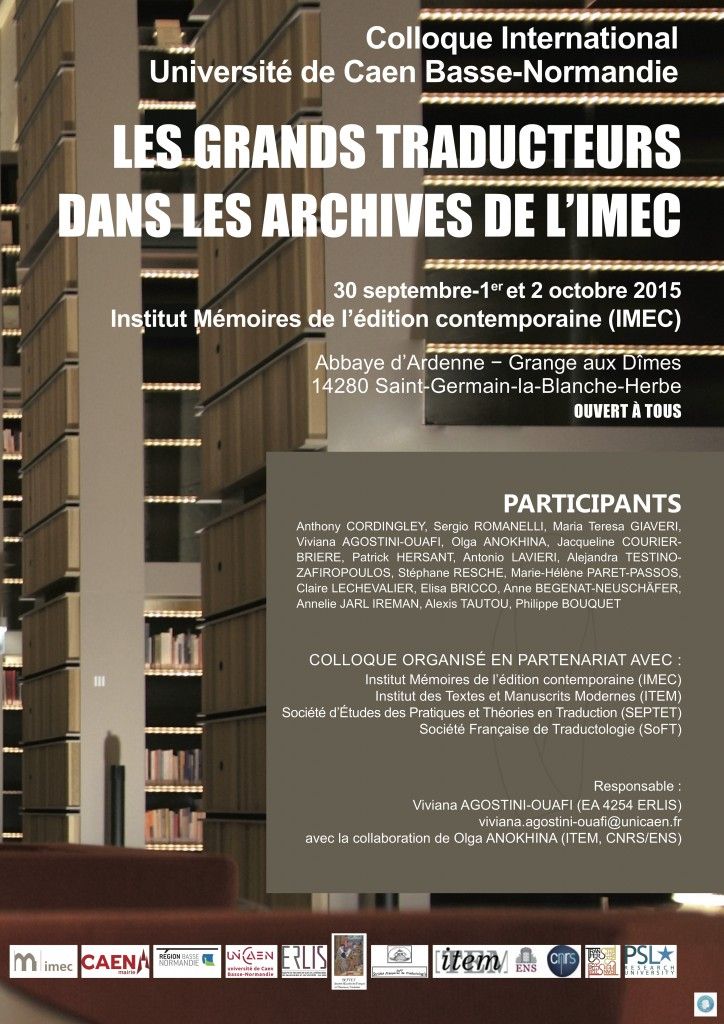 Les grands traducteurs dans les archives de l’Imec