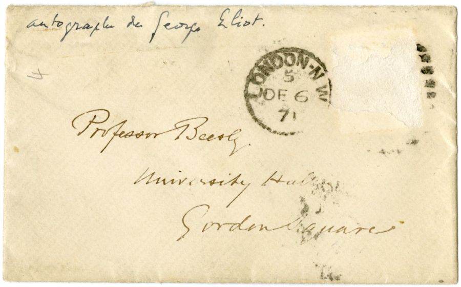 Une lettre de George Eliot