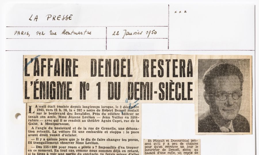 L'affaire Denoël, règlement de comptes ou crime sordide ?