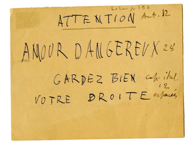 Institut Mémoires de l’édition contemporaine | Attention amour dangereux